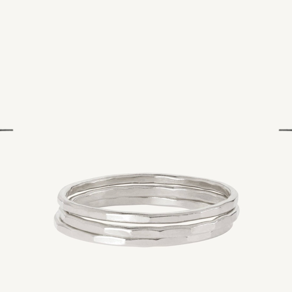 Catbird Silver Hammered Ring - image 7